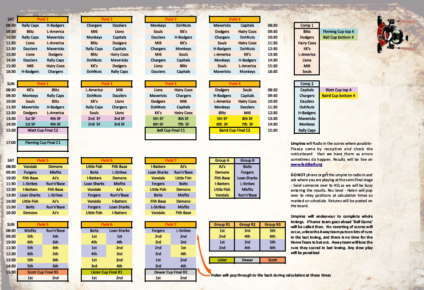 Schedules Edinburgh Festiball